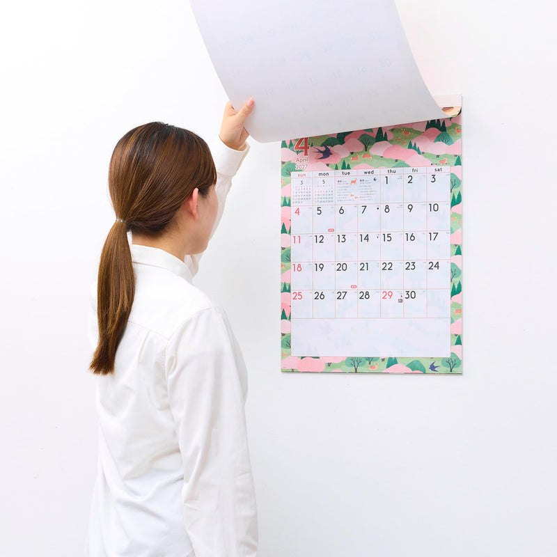 New Japan Calendar 2027 Wall Calendar Koyomi Seikatsu Seasonal Calendar NK60