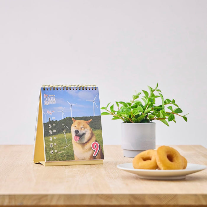 New Japan Calendar 2025 Desk Calendar Shiba Inu Maru's Chatter Weekly Flip NK4308