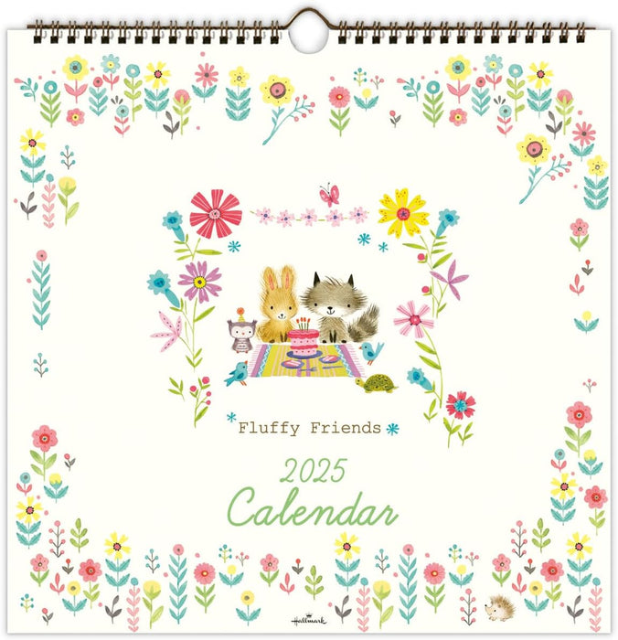 Hallmark 2025 Wall Calendar Fluffy Friends Large 834-678