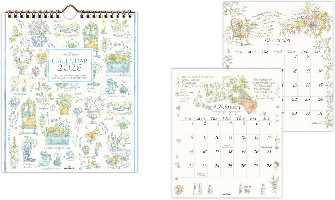 Hallmark 2026 Wall Calendar The Herb Catalogue Small 845414