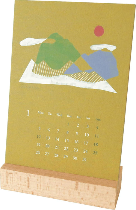 EL COMMUN MATOKA 2026 Desk Calendar Wooden Stand Life CAL-143