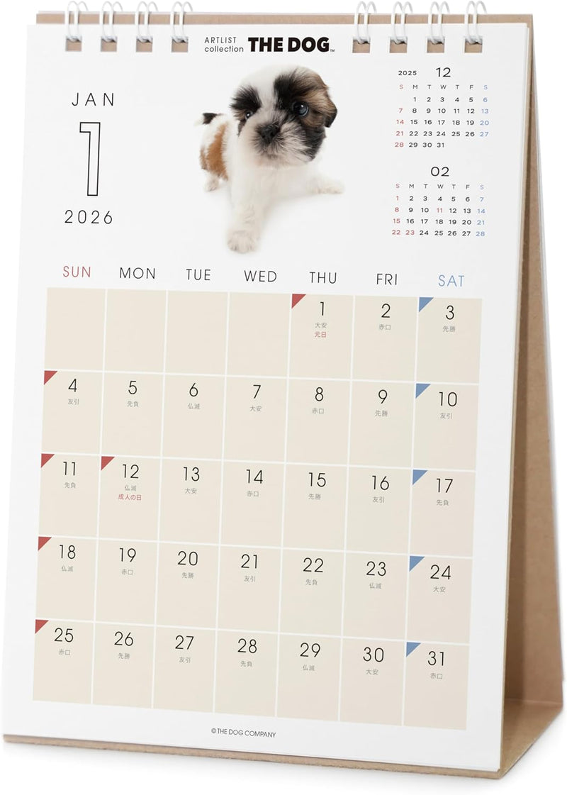 THE DOG 2026 Desk Calendar [Shih Tzu]