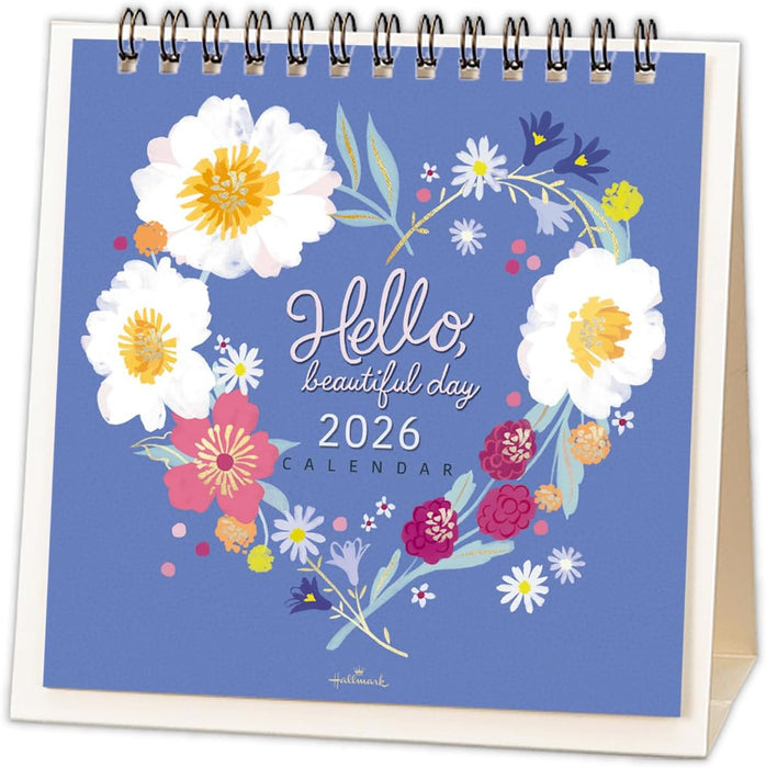Hallmark 2026 Desk Calendar Flower Art 845582