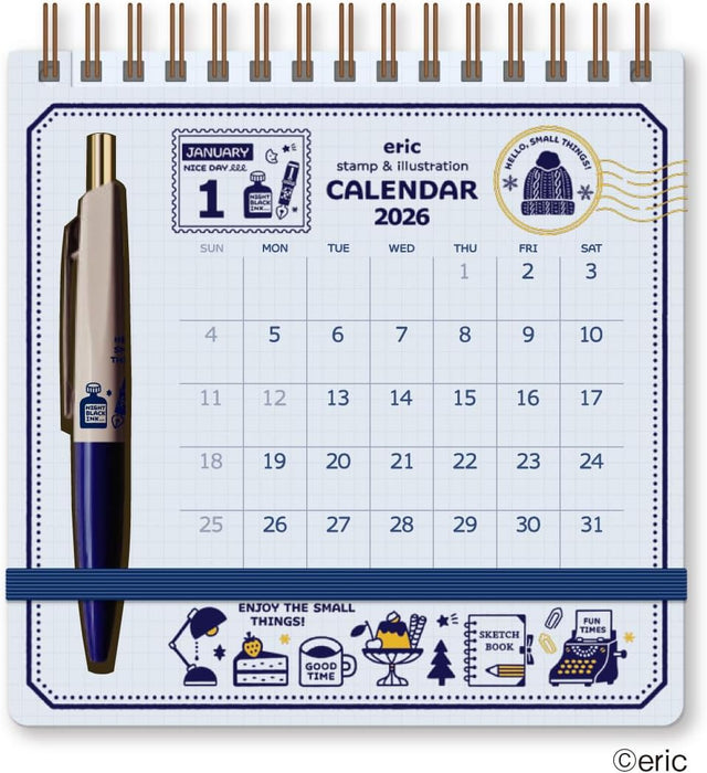 New Japan Calendar 2026 Desk Calendar eric Scribble Calendar NK4260