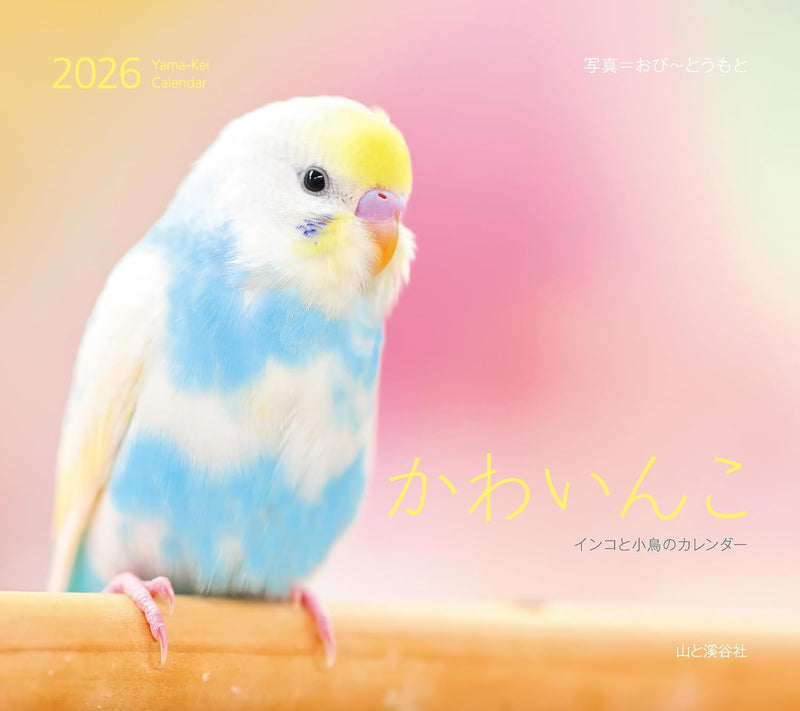 2026 Kawainko Calendar Parrots and Small Birds Calendar (Monthly/Wall Calendar) (Yama-Kei Calendar 2026)