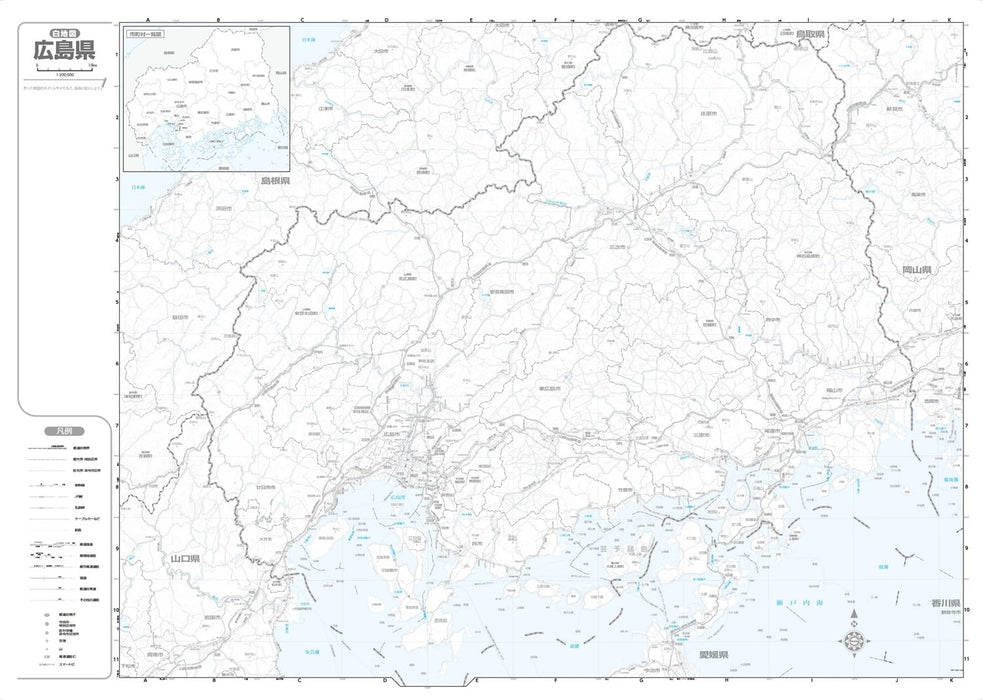 Prefecture Map Hiroshima (Prefecture Map 34)