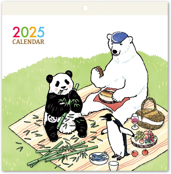 Gakken Sta:Ful 2025 Calendar Polar Bear Cafe (Shirokuma Cafe) Wall Calendar M14099