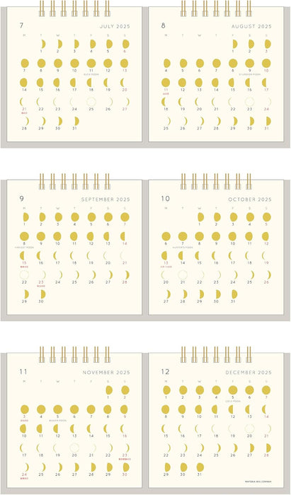 EL COMMUN MATOKA 2025 Desk Calendar Moon Phases 2-Month CAL-117