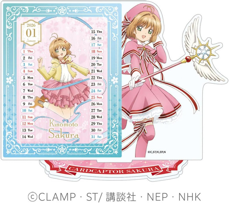 Ensky Cardcaptor Sakura 2026 Acrylic Stand Desk Calendar CL-040
