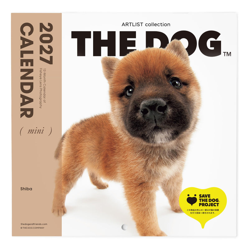 THE DOG 2027 Wall Calendar Mini Size [Shiba]