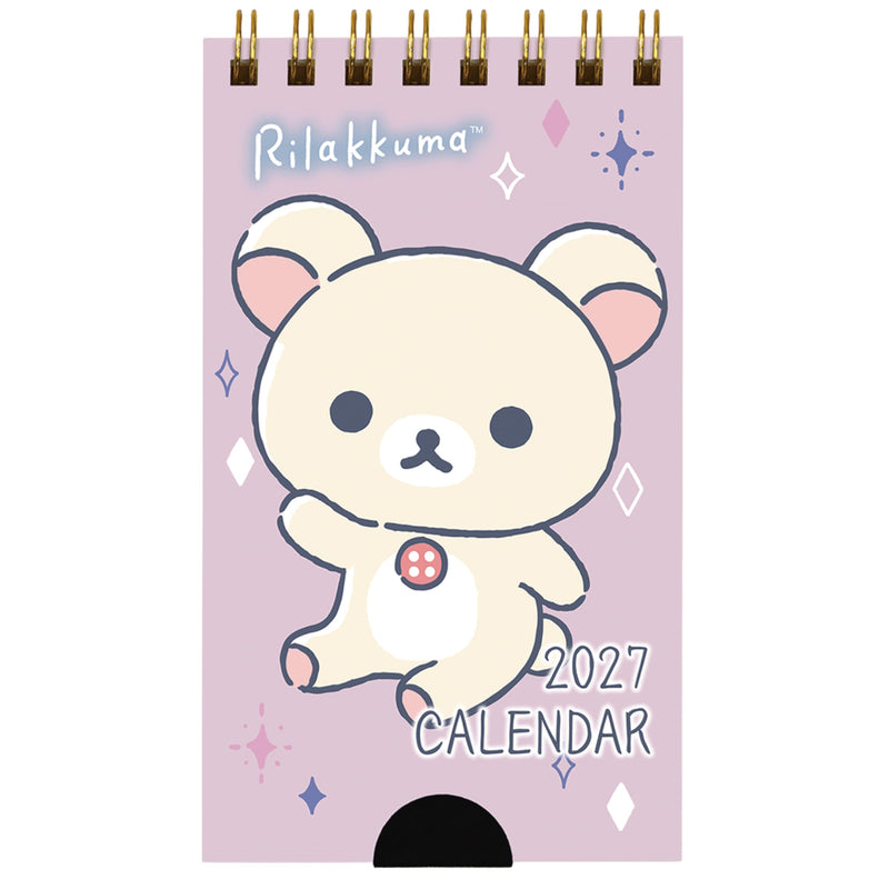Todan 2027 Rilakkuma Pocket Calendar (Korilakkuma) 12.3 x 7cm TD-30081-B