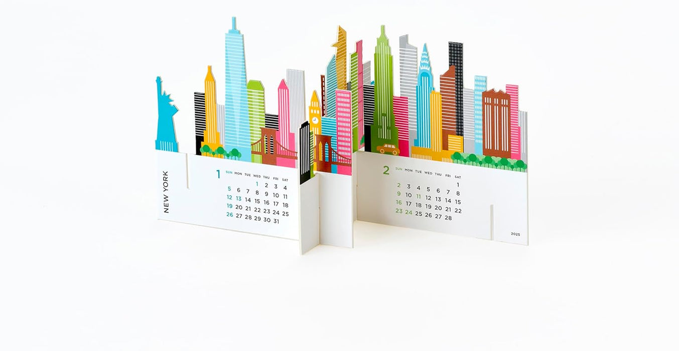 good morning 2025 desk calendar city 2067