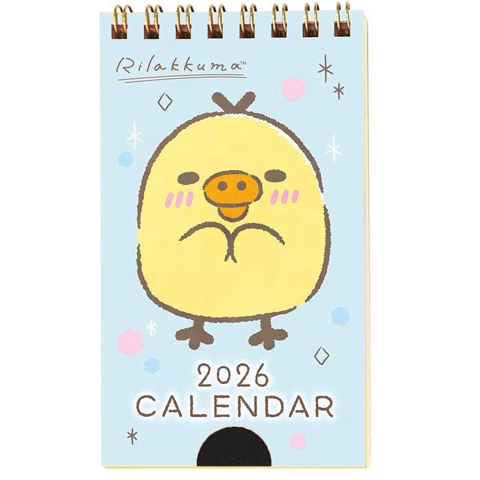Todan 2026 Rilakkuma Pocket Calendar (Kiiroitori) 12.3 x 7cm TD-30081-C