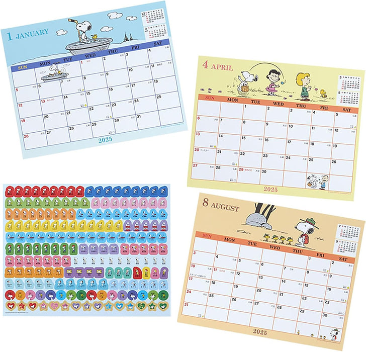 Sanrio Sheet Calendar 2025 Snoopy Desk Calendar 451479