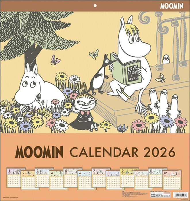 Sun-Star Stationery Moomin 2026 Wall Calendar Square 799629