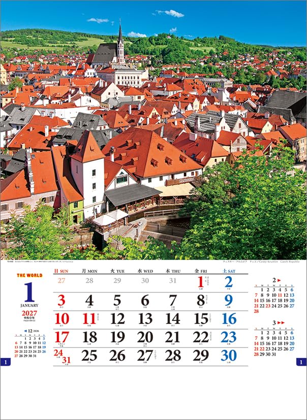 Todan 2027 Wall Calendar The World CL27-1027