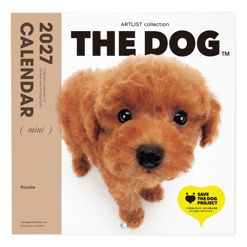 THE DOG 2027 Wall Calendar Mini Size [Poodle]