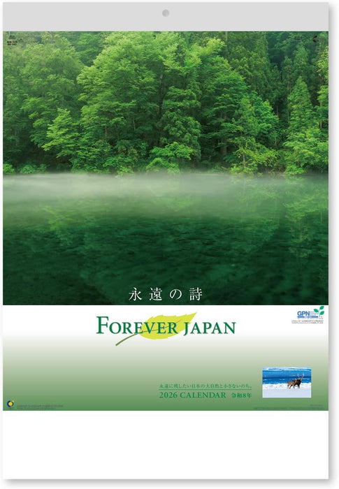 New Japan Calendar 2026 Wall Calendar Forever Japan NK142 610x425mm