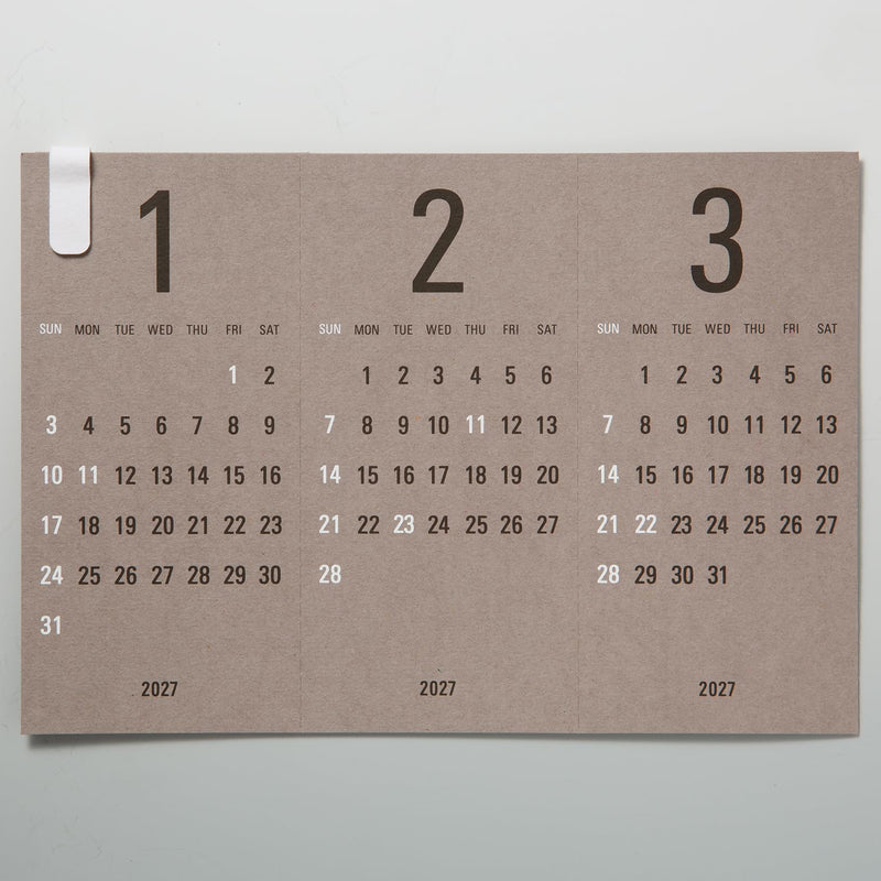 Replug 2027 Desk Calendar Triangler Cacao A27-526