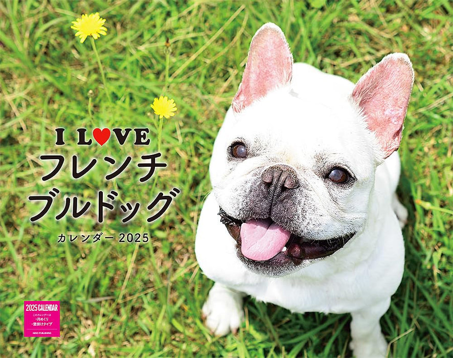 I LOVE French Bulldog Calendar 2025 (Monthly/Wall Calendar)