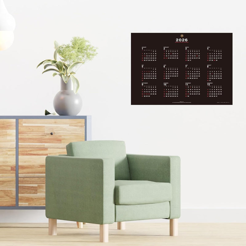 Orb 2026 Wall Calendar Silk Black CS-1700BK