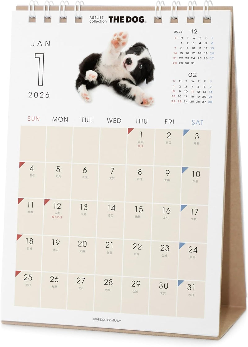 THE DOG 2026 Desk Calendar [Border Collie]