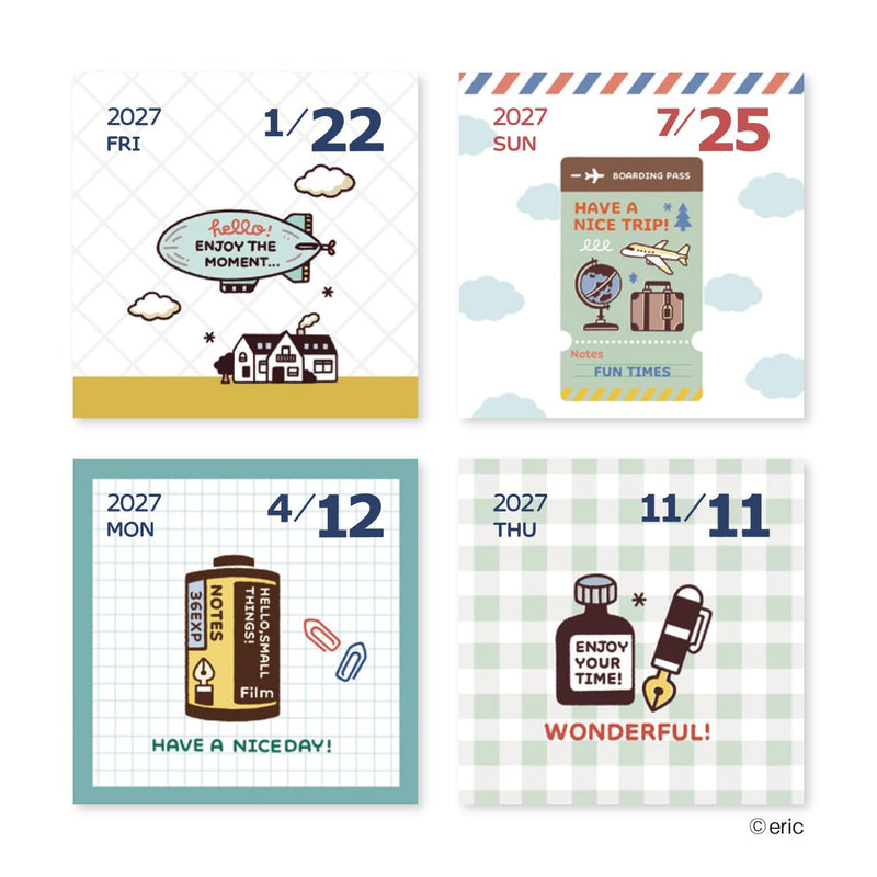 New Japan Calendar 2027 Page-A-Day Calendar eric color NK4420
