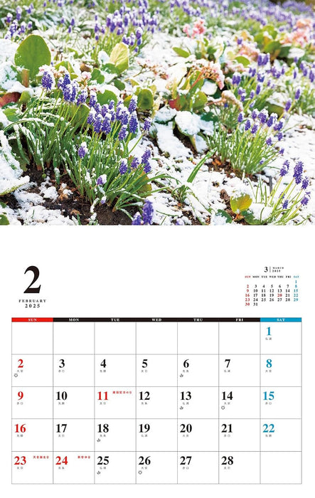 English Garden Calendar 2025 (Monthly/Wall Calendar)