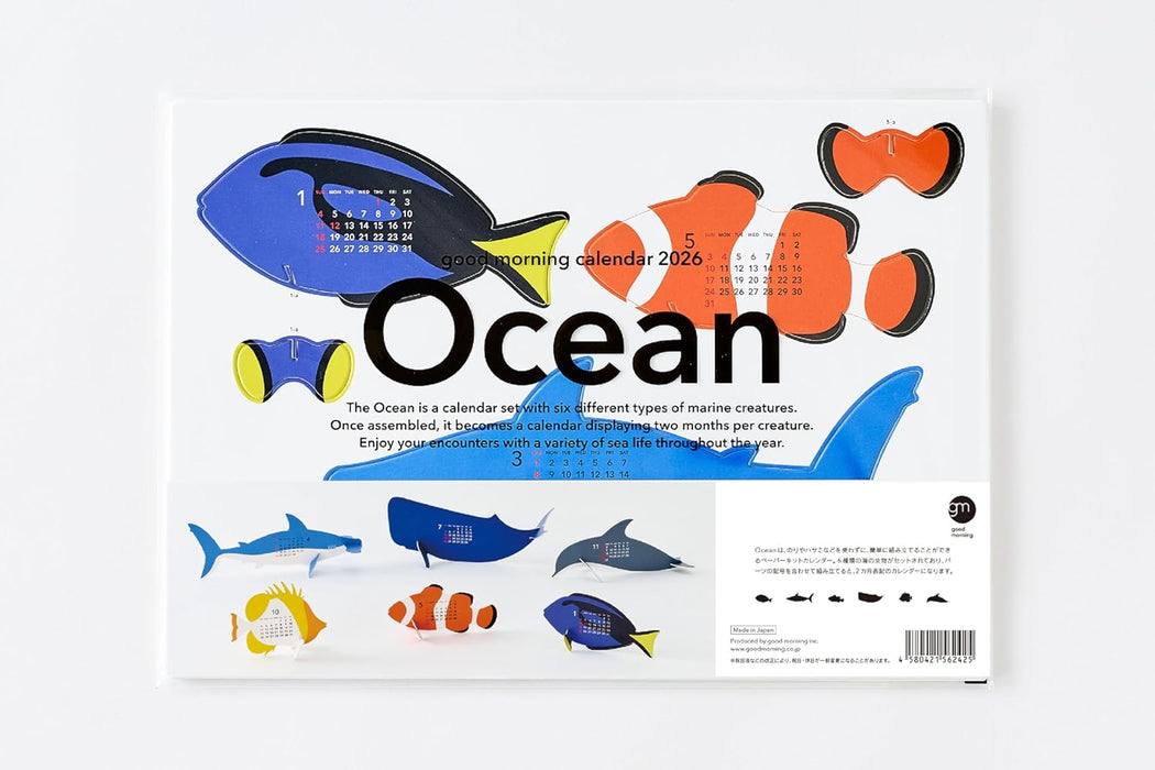 good morning 2026 desk calendar ocean 2425
