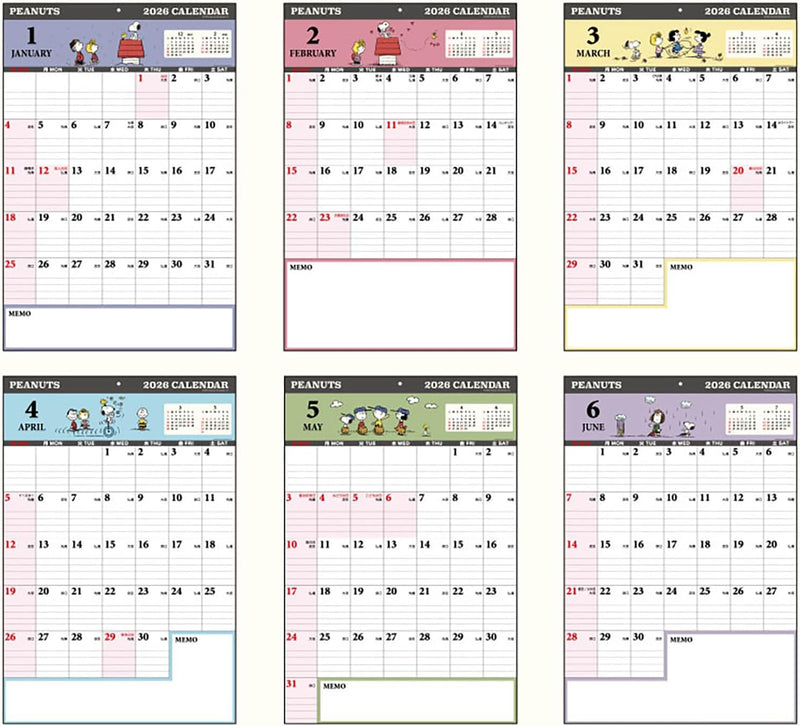 Sanrio Writable Calendar 2026 Snoopy Wal Calendar 622796