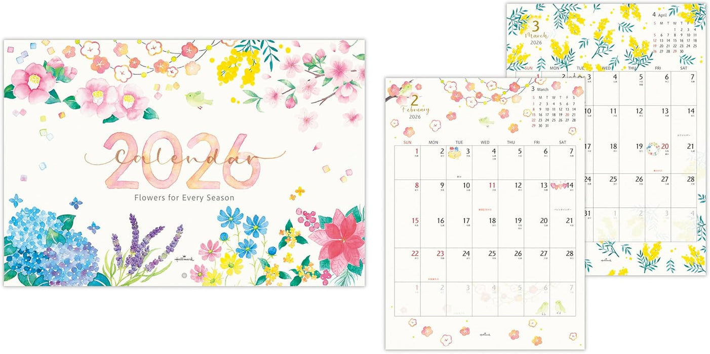 Hallmark 2026 Wall Calendar Large Flowers for Every Season 845391
