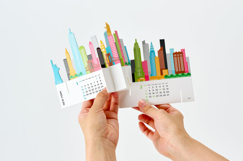 M-PLAN 2027 Cubics Desk Calendar Petit Petit 2-Month Basic 204119-01-58