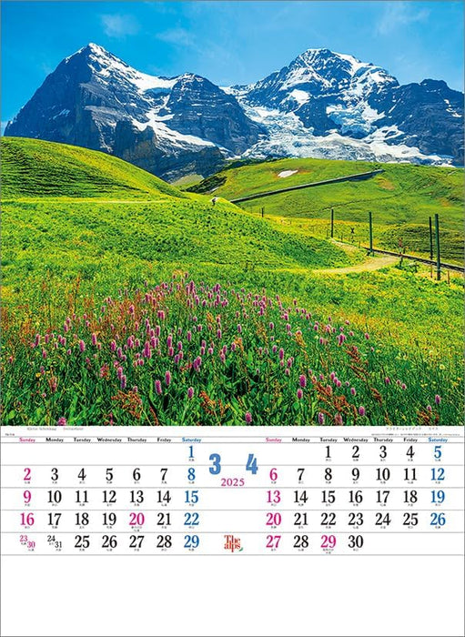 Todan 2025 Wall Calendar The Alps CL25-1059