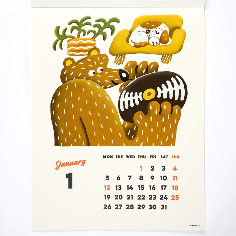 Greeting Life 2026 Wall Calendar OKATAOKA C-1676-OK