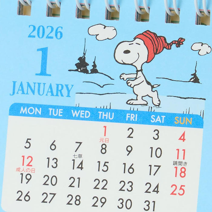 Sanrio Ring Mini Calendar 2026 Snoopy Desk Calendar 621838