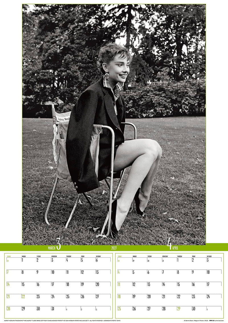 Try-X 2027 Wall Calendar Audrey Hepburn B2 27CL-341