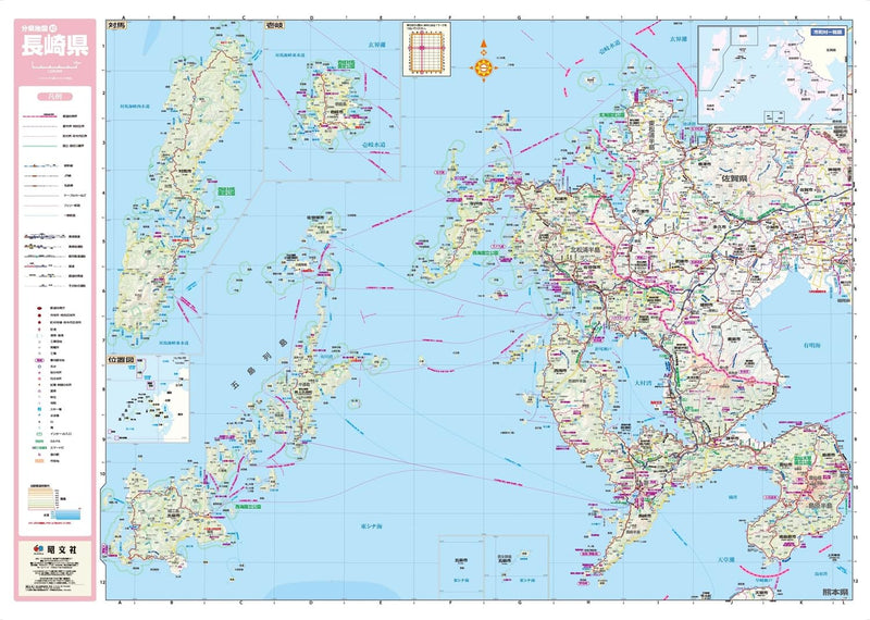 Prefecture Map Nagasaki (Prefecture Map 42)
