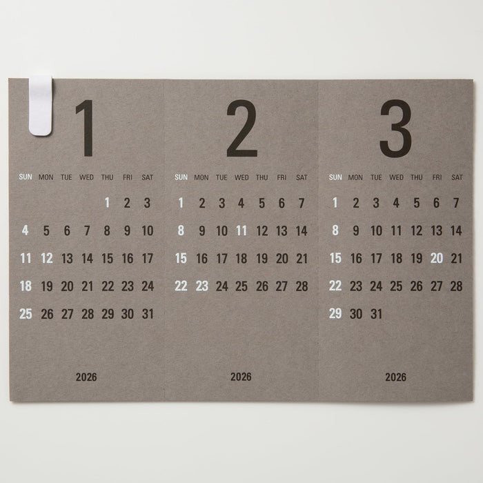Replug 2026 Desk Calendar Triangler Cacao A26-500