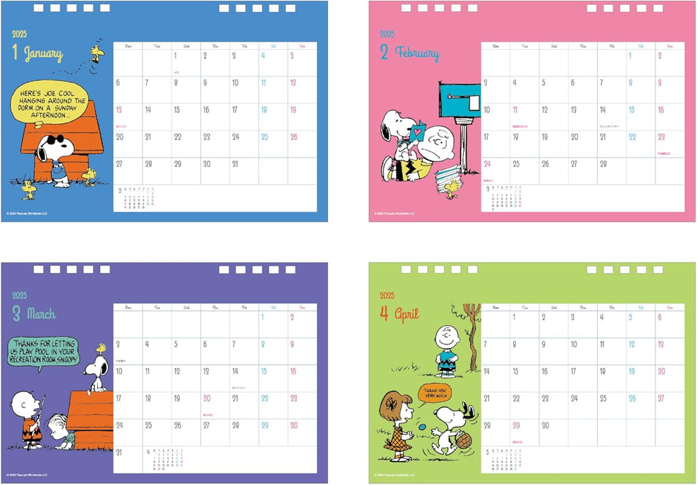 Sun-Star Stationery Snoopy 2025 Desk Calendar Vintage S8520895