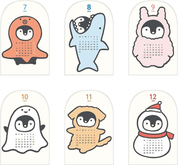 EL COMMUN MATOKA 2026 Desk Calendar Wooden Stand Die-Cut Kigurumi CAL-139