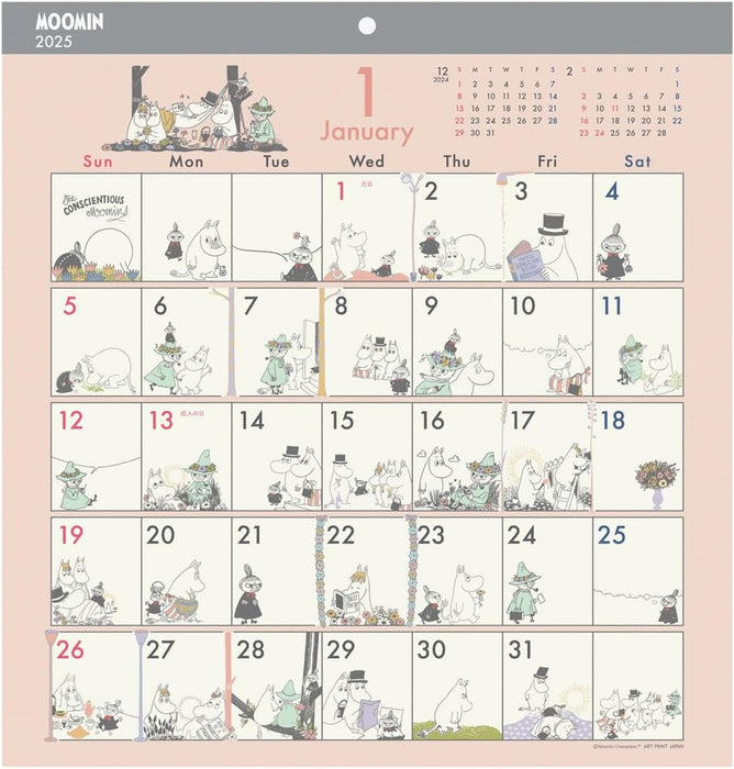 2025 Moomin Comic Design Calendar No.183