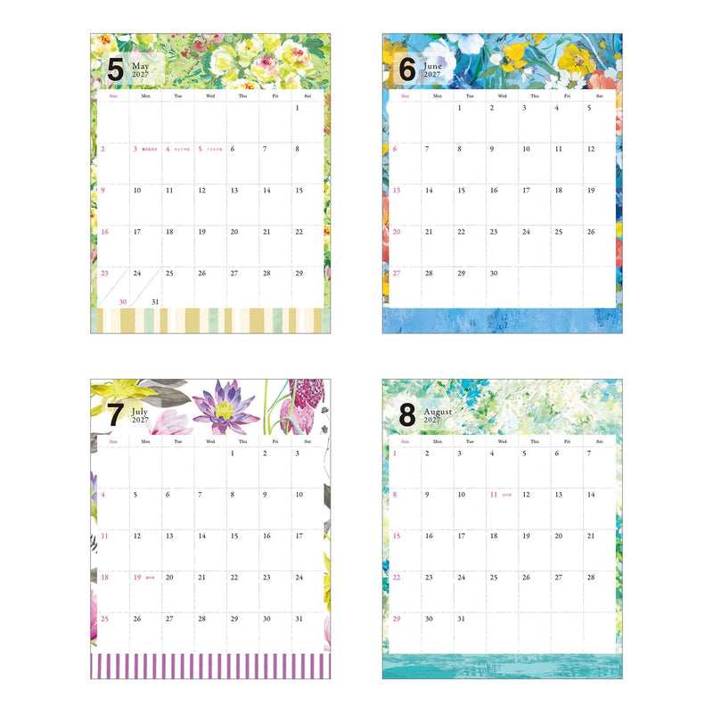 New Japan Calendar 2027 Desk Calendar Do Simple Brown NK559