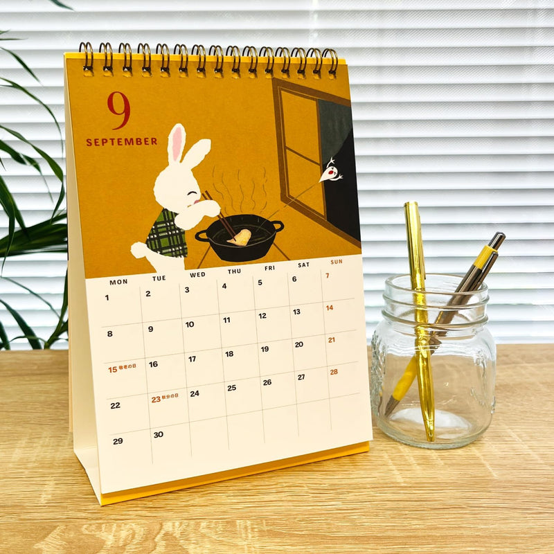 Gakken Sta:Ful 2025 Calendar Keiko Sena Megane Usagi Desk Calendar M09535