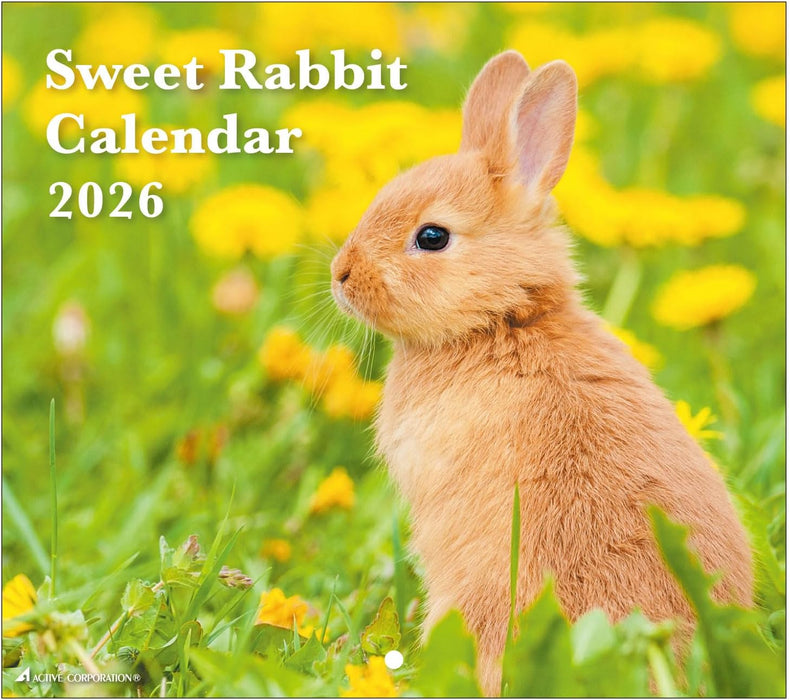 Active Corporation 2026 Wall Calendar Sweet Rabbit 26ACL-36