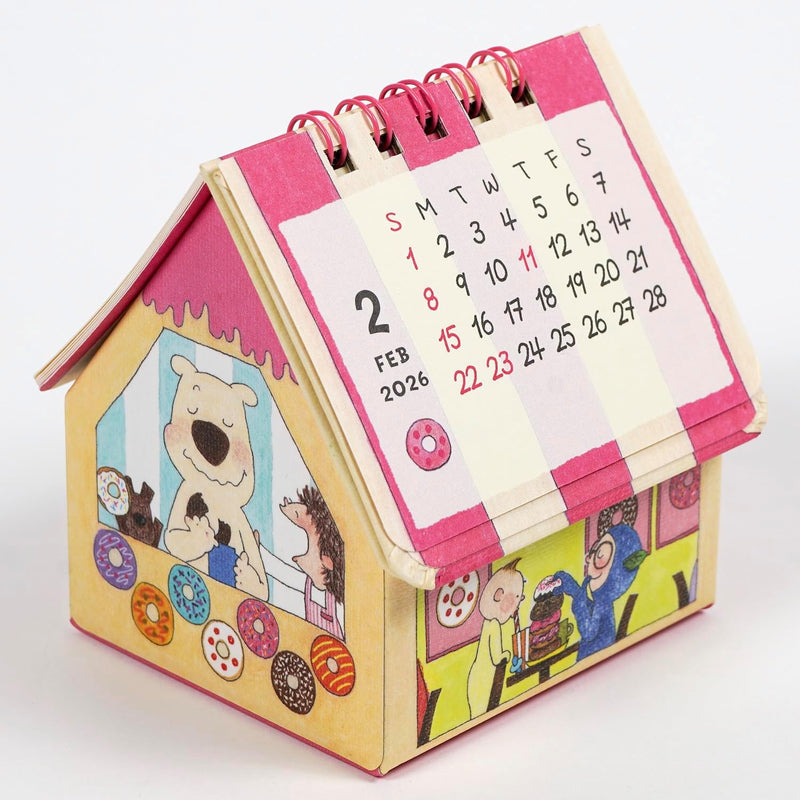 Greeting Life 2026 Desk Calendar House Box COCO and Wondrous Gang C-1733-RY