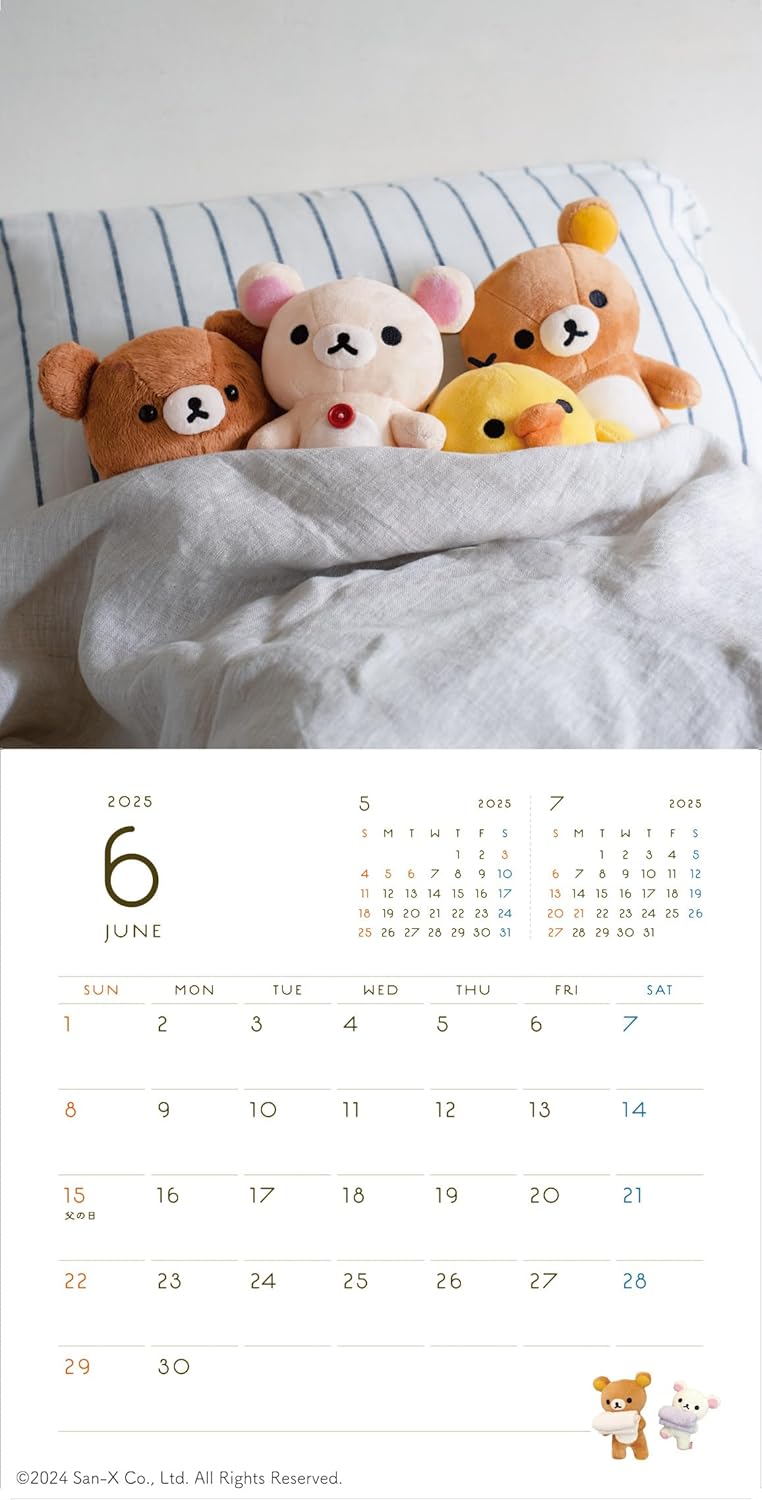 2025 Living with Rilakkuma Wall Calendar