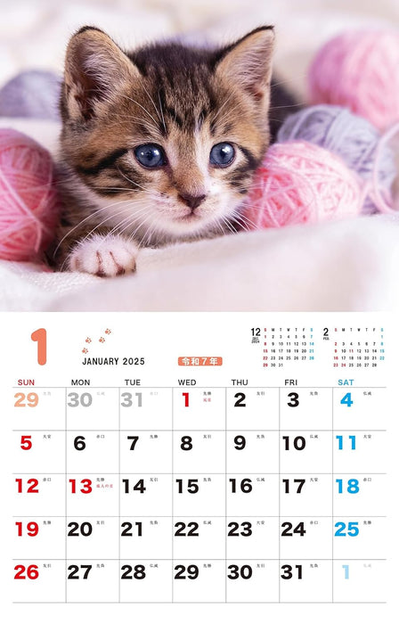 Fuwamofu Koneko. CALENDAR 2025