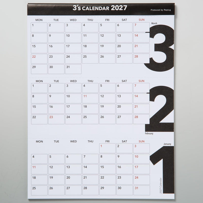 Replug 2027 Desk Calendar 3's A27-528