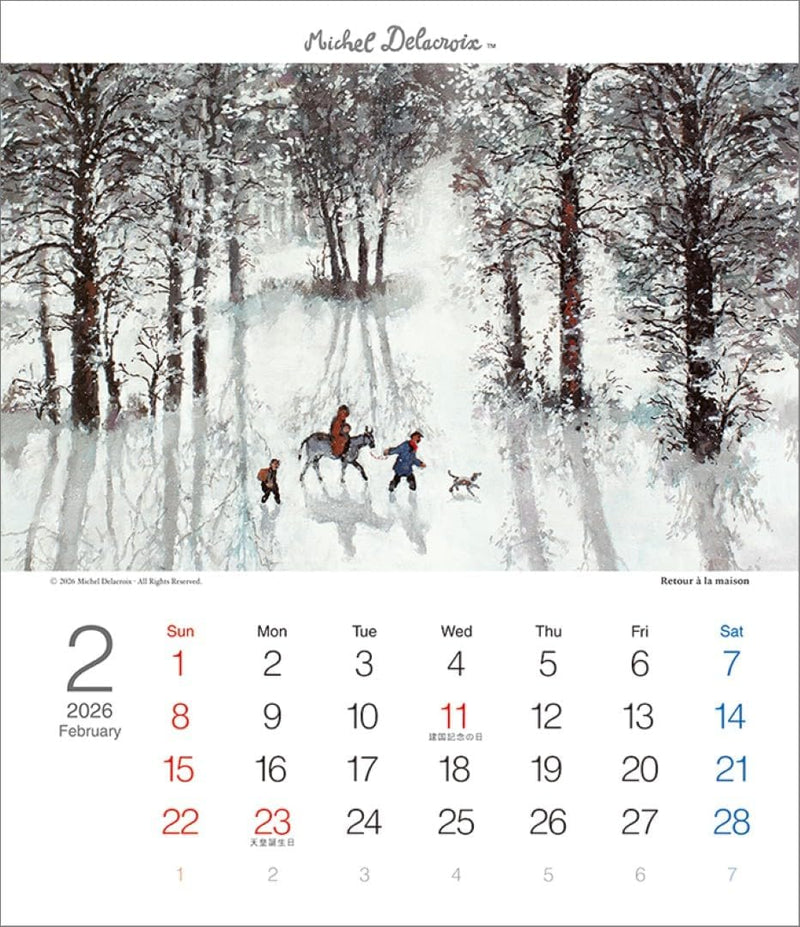 Todan 2026 Desk T Calendar Michel Delacroix TD-30308 CL26-1053