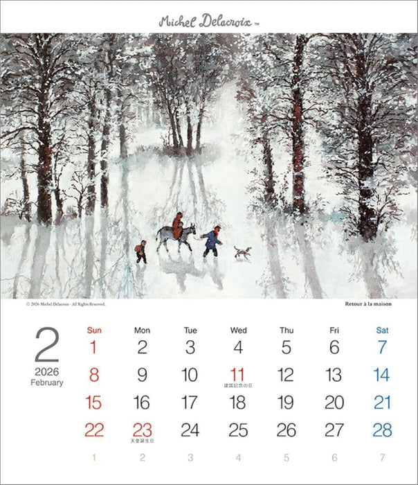 Todan 2026 Desk T Calendar Michel Delacroix TD-30308 CL26-1053